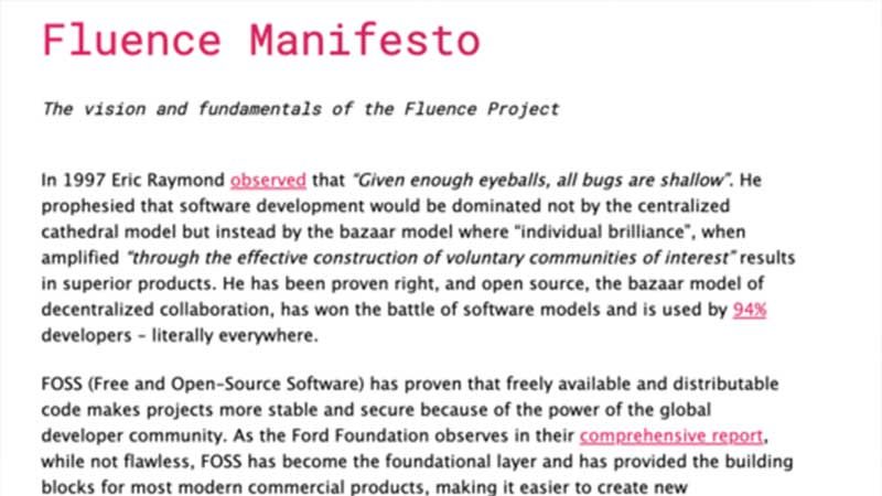fluence manifesto